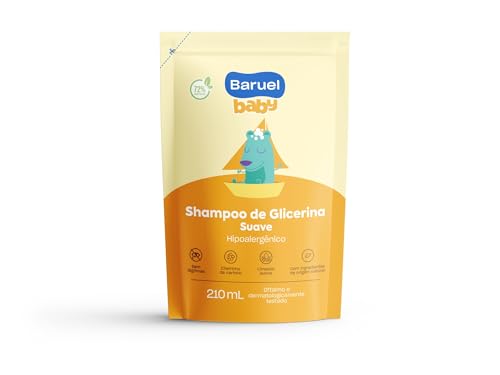 Shampoo Infantil Glicerina Suave Refil 210ml – Baruel Baby