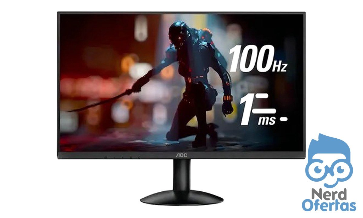 Monitor AOC 23,8" 100Hz 1ms Gaming HDMI 24B30HM2 por R$ 390