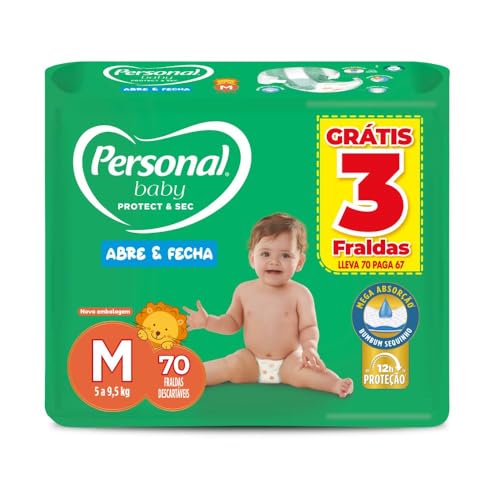 Fralda Personal Protect E Sec M com 70 Unidades por R$49,52