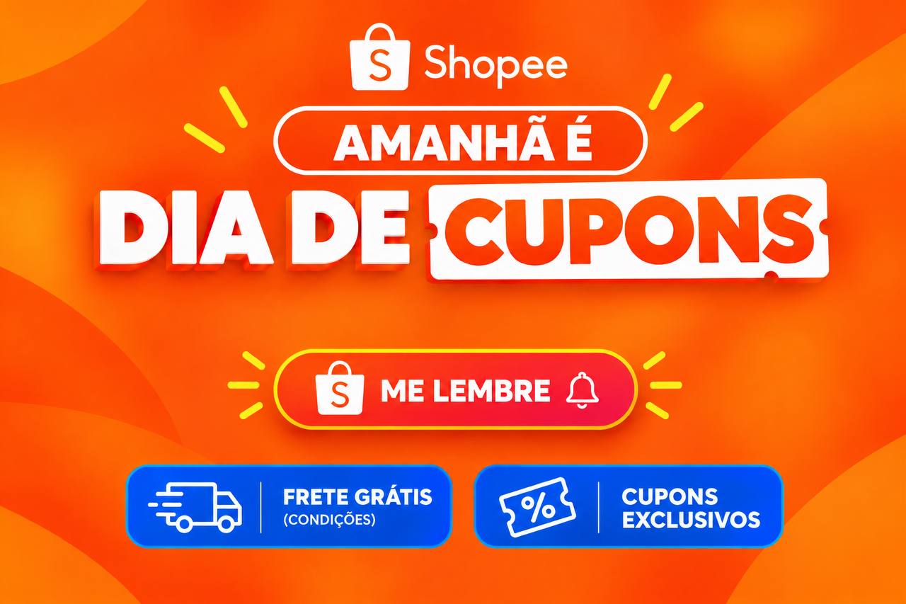 Dia de Cupons Shopee começa amanhã à meia-noite