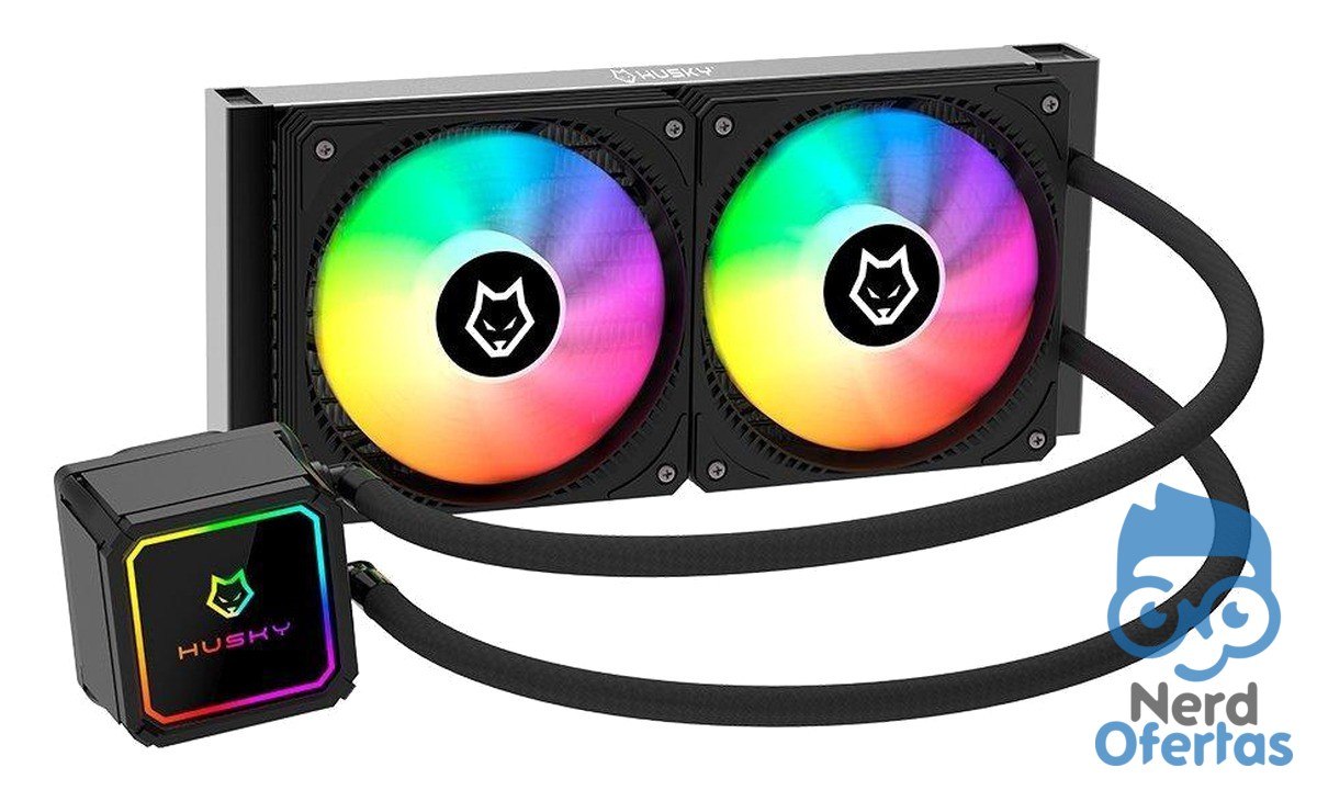Water Cooler Husky Freezy ARGB 240mm AMD e Intel Preto HWT200PT por R$ 176