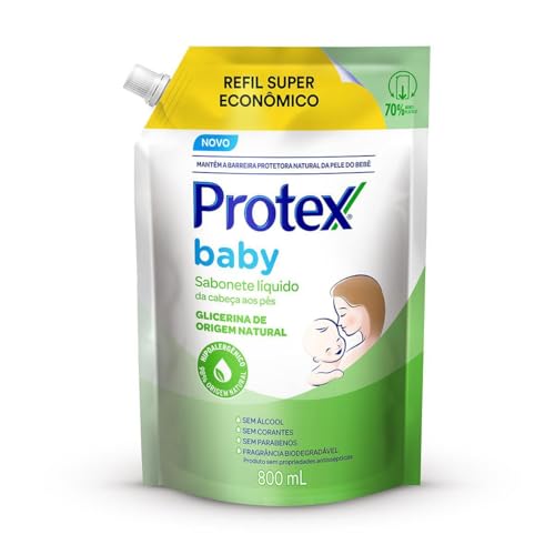 Refil Sabonete Líquido Protex Baby Glicerina Natural 800ml por R$25,26
