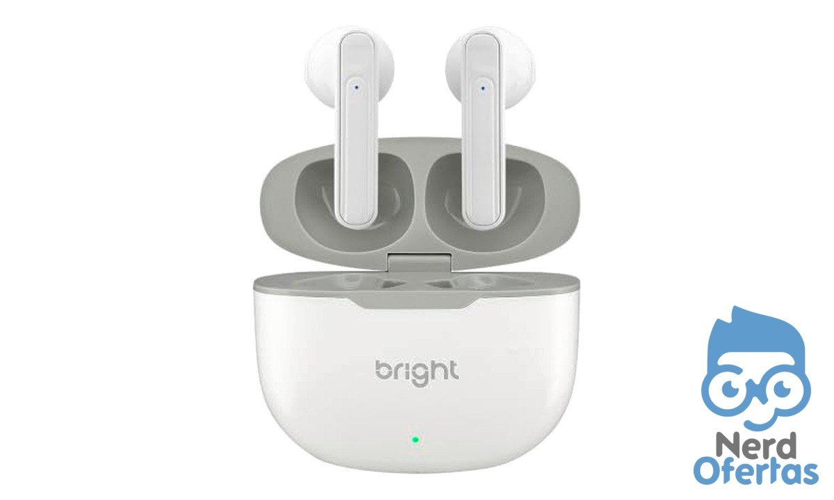 Fone de Ouvido Bright Beatsound II Bluetooth Branco com Microfone e Controle por Toque por R$ 50