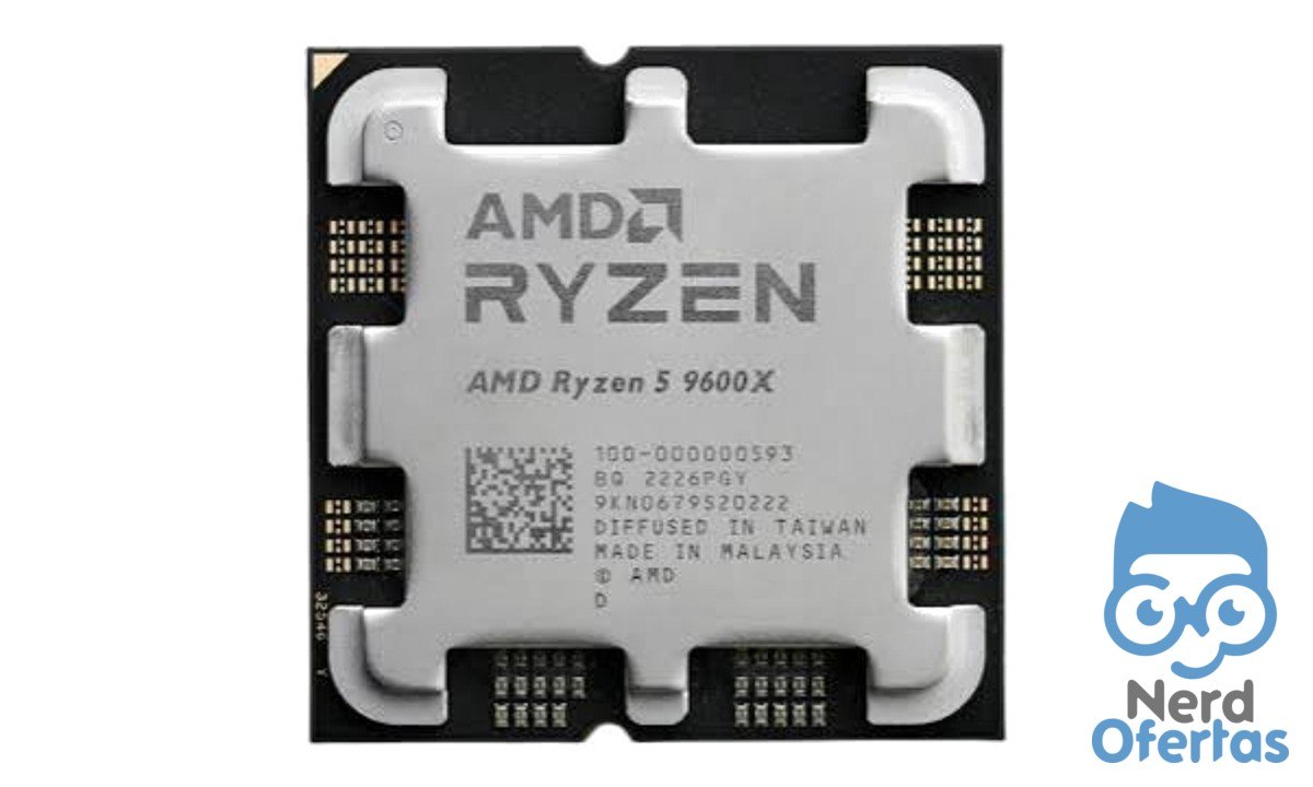 Processador AMD Ryzen 5 9600X 3.9GHz 6 Núcleos AM5 Novo sem Cooler