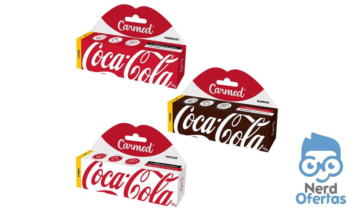 Kit 3 Hidratante Labial Carmed Coca-Cola 10g por R$ 17