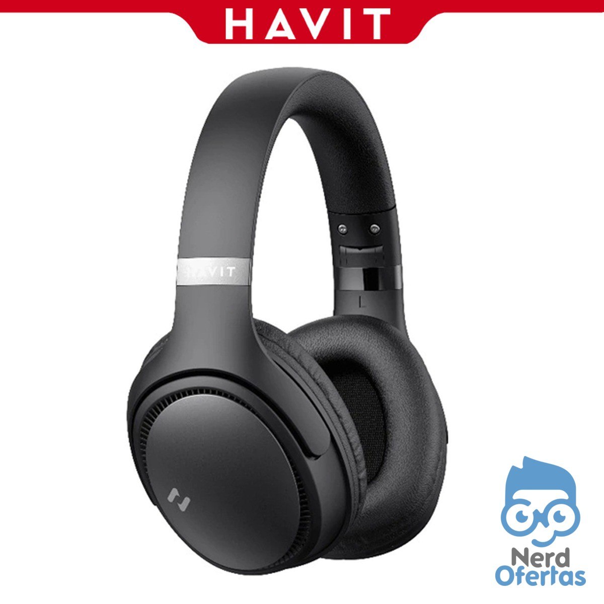 HAVIT H630BT Headphone Gamer Bluetooth 5.3 Multiponto On-ear 3D 55h ENC por R$ 94