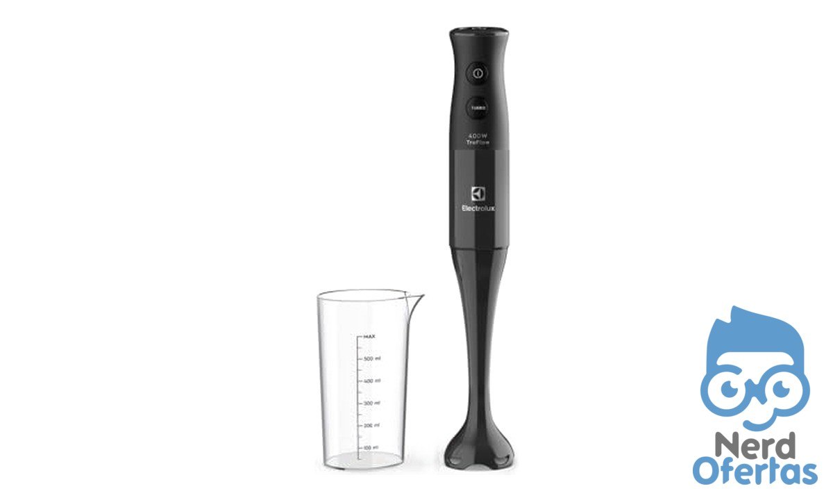 Mixer de mão Electrolux Preto 400W TruFlow 1 velocidade turbo EIB05 220V