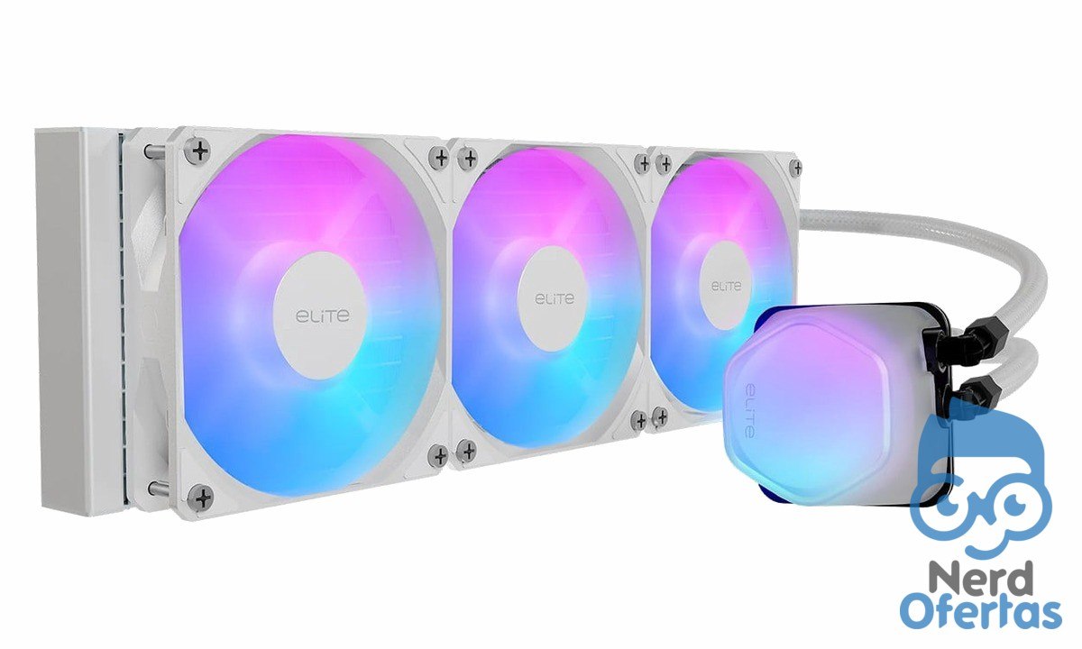Water Cooler Cooler Master Elite Liquid 360mm ARGB Branco para Intel e AMD por R$ 329