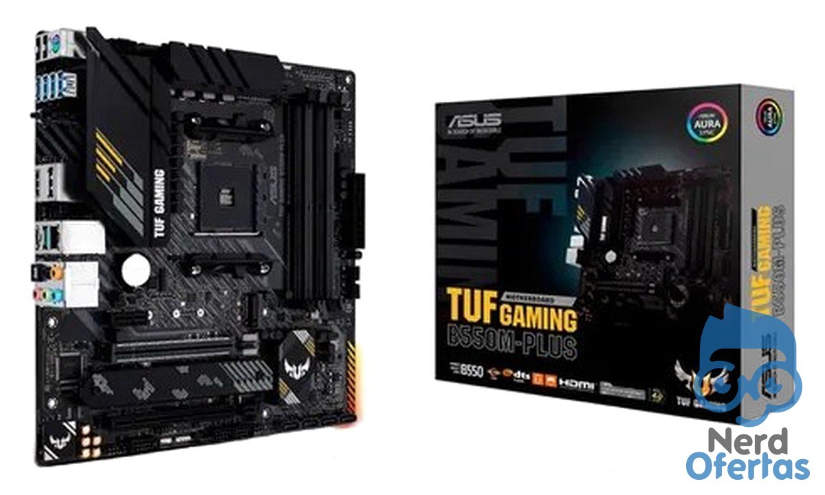 Placa Mãe Asus TUF Gaming B550M-Plus DDR4 AMD AM4 mATX RGB por R$ 643