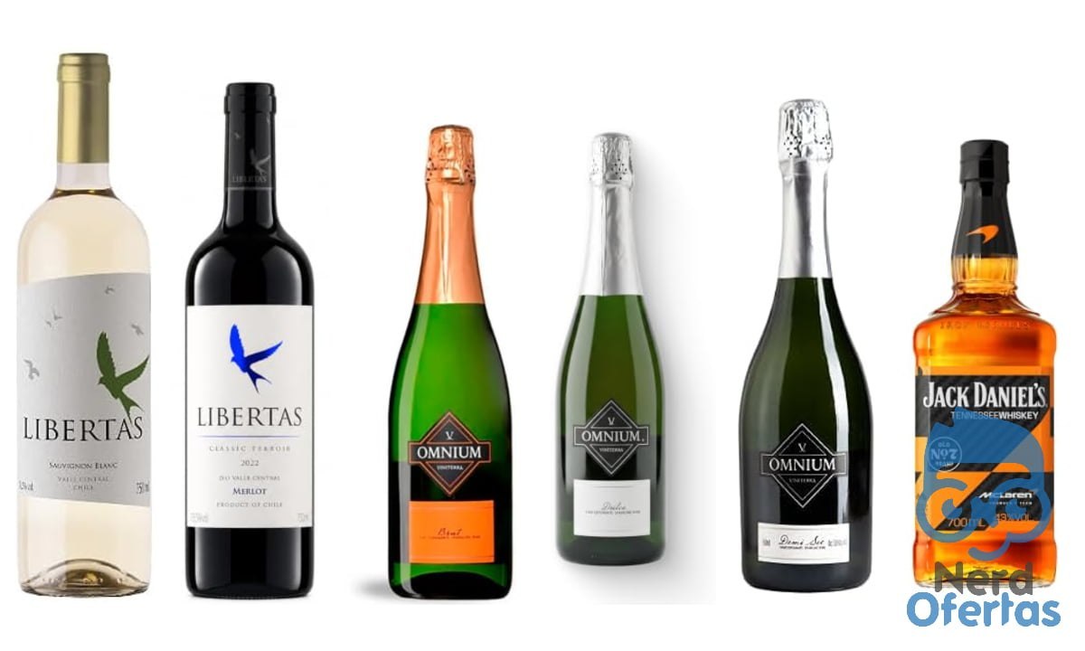 Ofertas Amazon: vinhos Libertas e Omnium com 40% OFF e Jack Daniel's McLaren F1