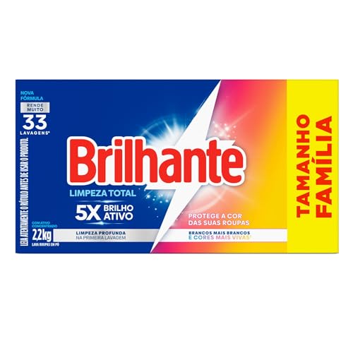 Brilhante Limpeza Total Sabão em Pó 2,2kg por R$18,99
