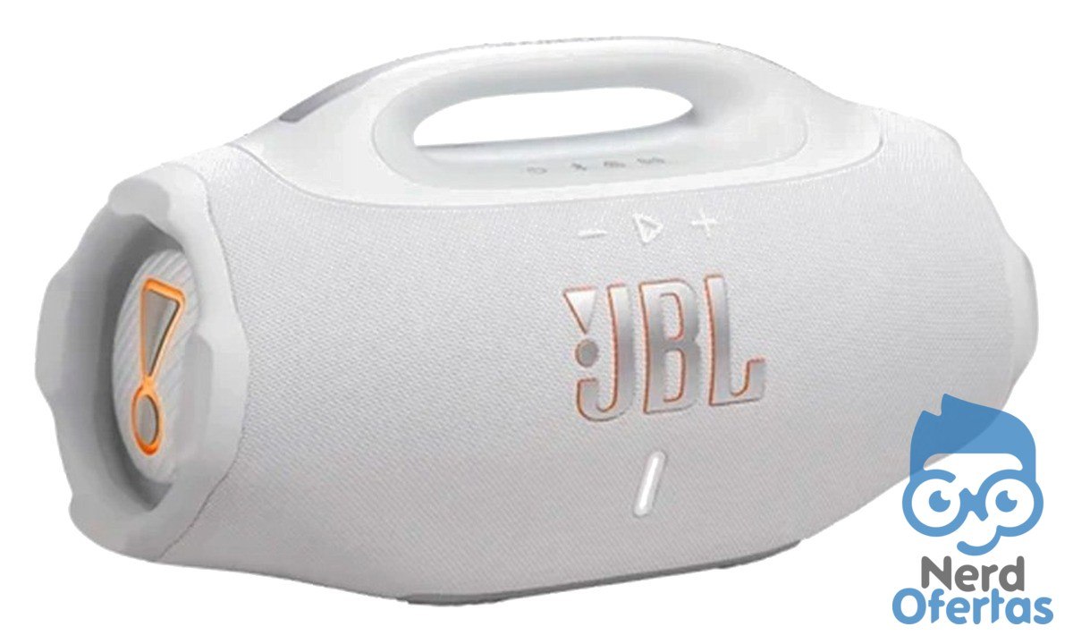Caixa de Som Portátil JBL Boombox 4 Bluetooth À Prova D'água Branca