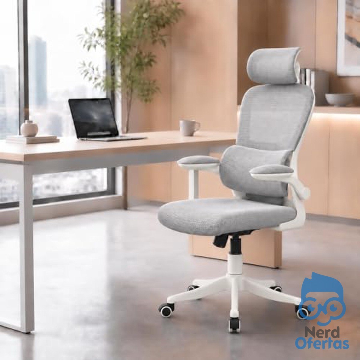 Cadeira de Escritório Almirante C600 Mesh Reclinável Cinza 150kg por R$ 239