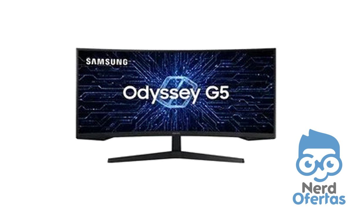 Monitor Gamer Curvo Samsung Odyssey 34" G5 165 Hz 1ms Ultrawide Preto por R$ 1.399