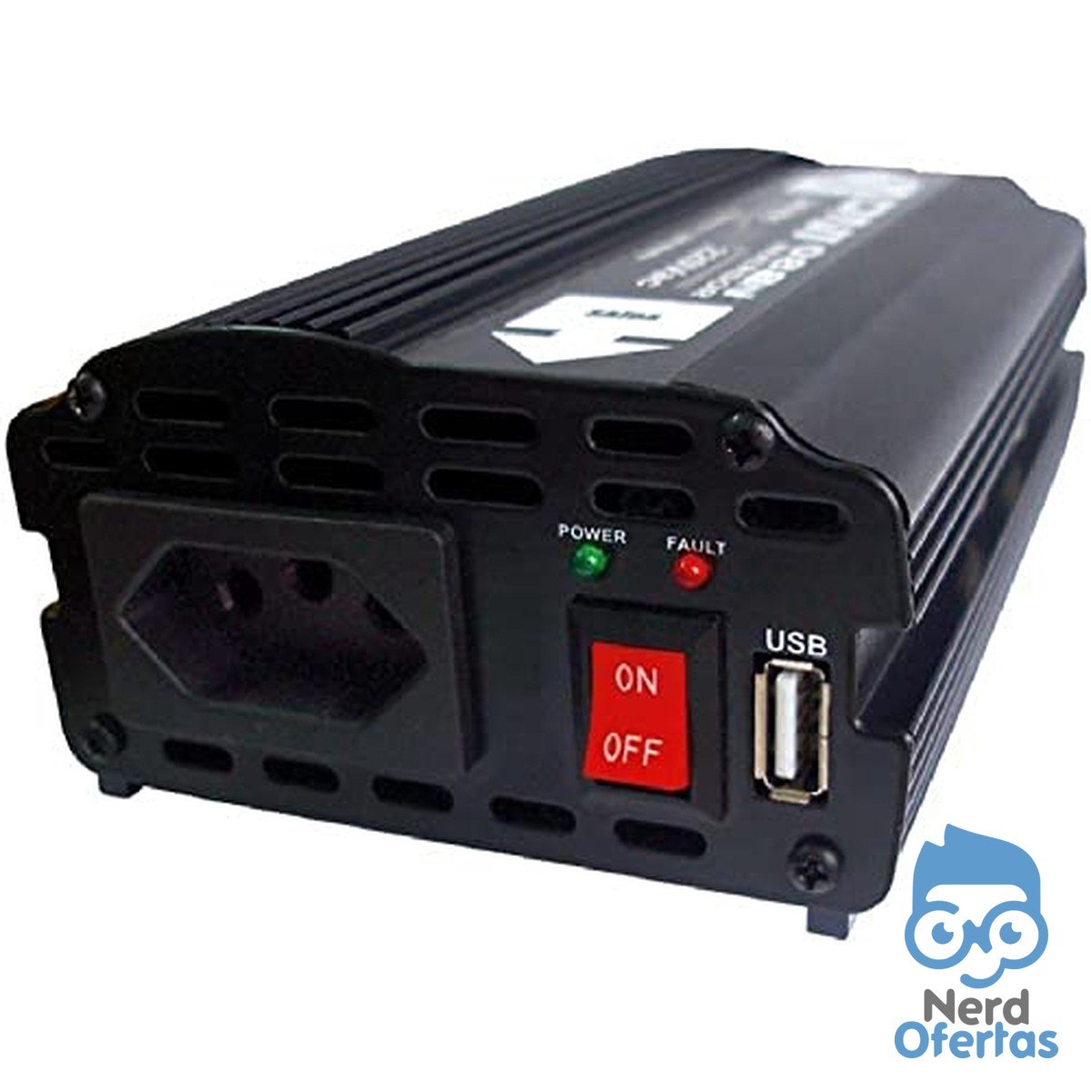 Inversor Entrada 12V 110Vac 300W (400W Pico) 1 Tomada 3P 1 USB por R$ 222