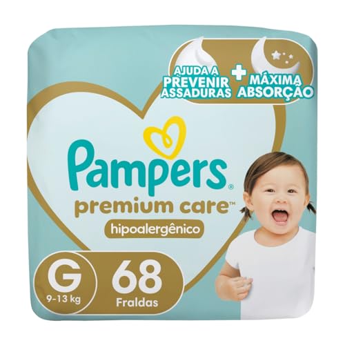 Fralda Pampers Premium Care G com 68 Unidades