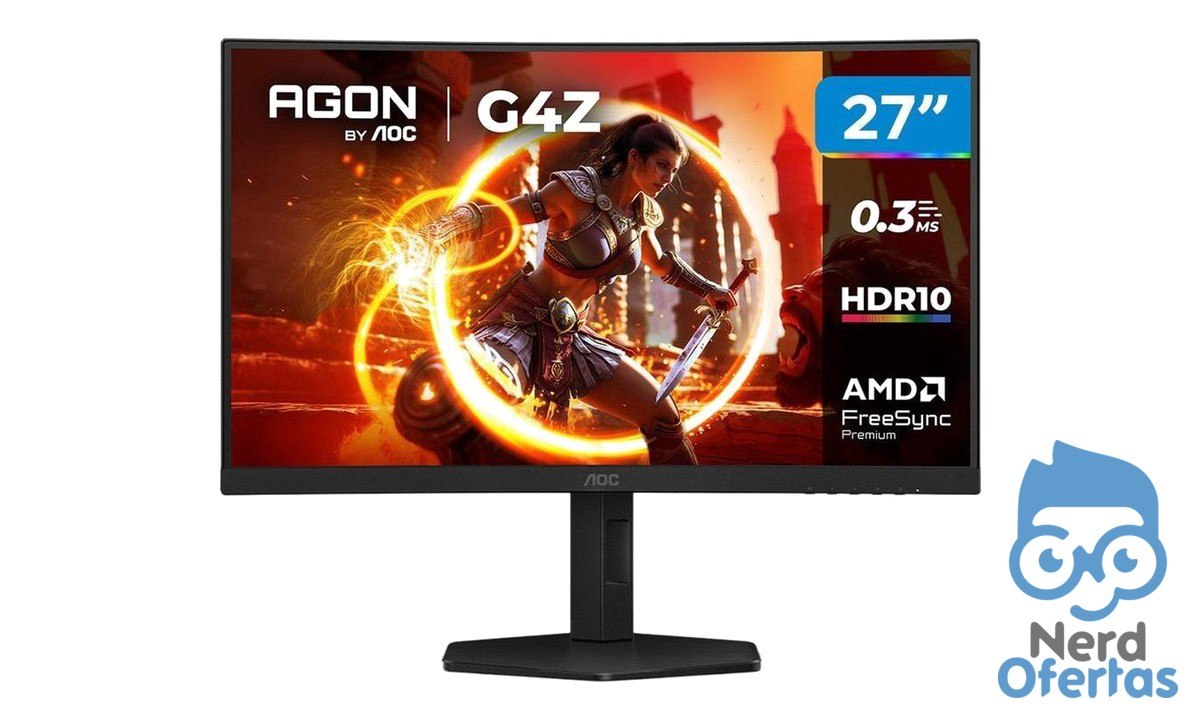 Monitor Gamer Curvo AOC C27G4Z/P 27" Full HD 300Hz por R$ 1.023