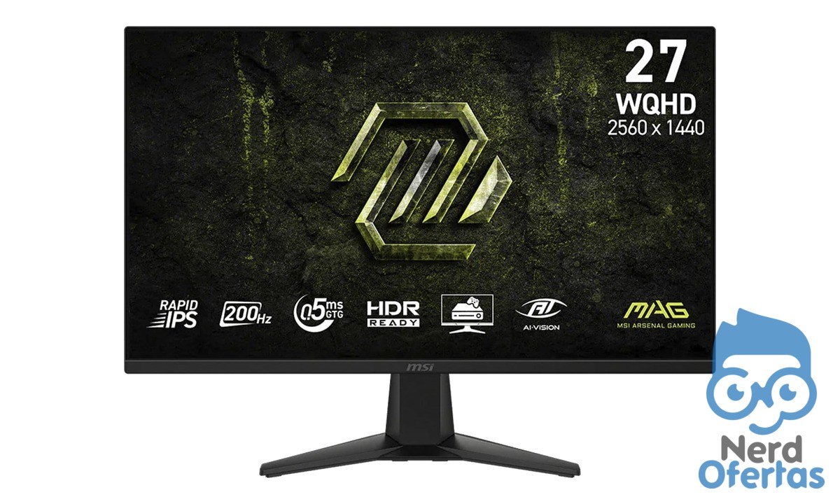 Monitor Gamer MSI MAG 275QF E20 27 Pol WQHD 200Hz Rapid IPS 0.5ms