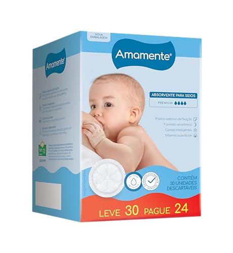 Absorvente para Seios Descartável com 30 Unidades por R$17,99