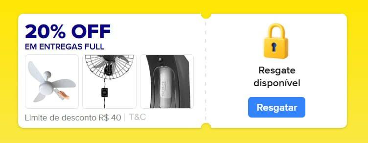 Próximo Cupom 20% OFF Mercado Livre