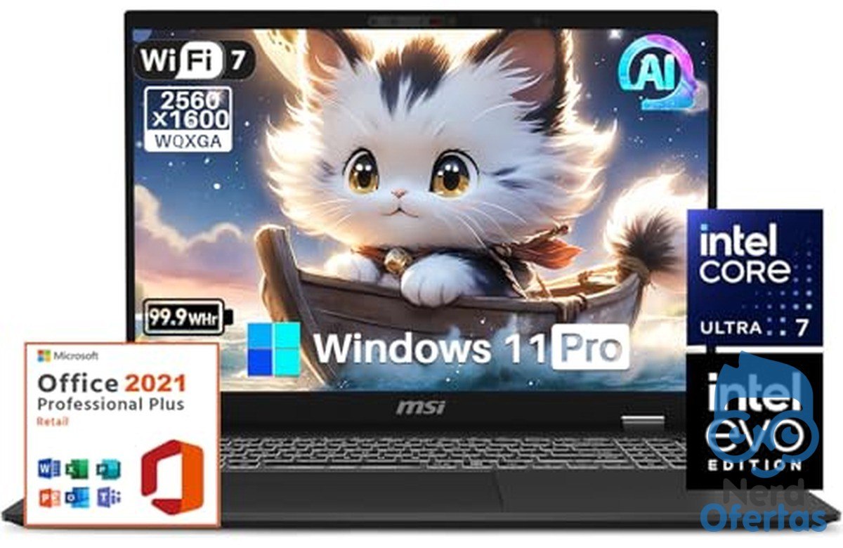 MSI Notebook Prestige 16 AI EVO Intel Ultra 7-155H 64GB RAM 2TB SSD por R$ 749