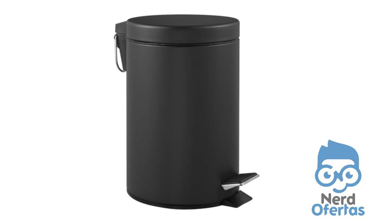 Lixeira com Pedal Standerd Color 5 L Preto Brinox