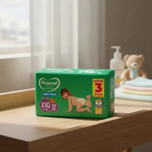 Fralda Personal Baby Protect&Sec XXG com 50 Unidades