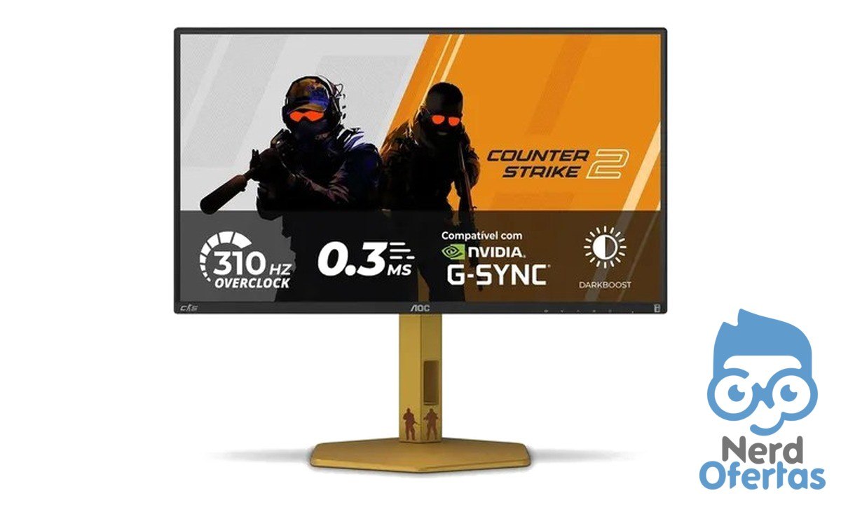 Monitor Gamer AOC AGON CS2 25" 310Hz 0.3 ms HDR400 IPS por R$ 1.113