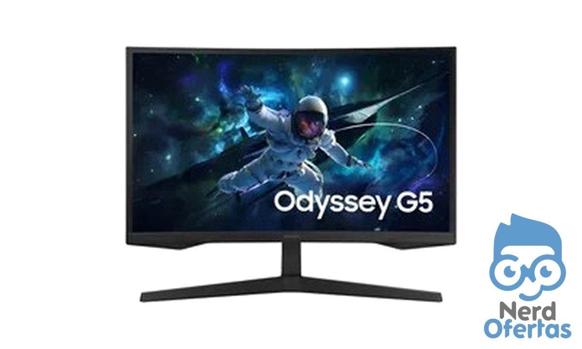 Monitor Gamer Samsung Odyssey G5 27" QHD 165Hz por R$ 808