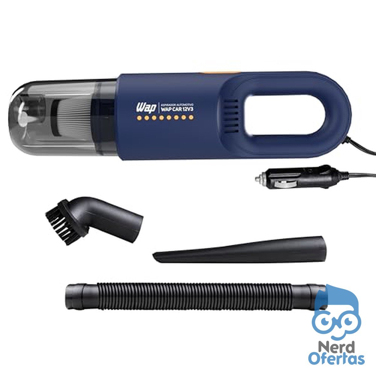 Wap Aspirador Automotivo Portátil 12V 420ml com Filtro HEPA e Cabo de 3,7m por R$ 69