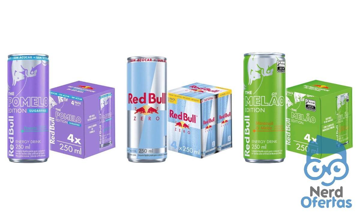 Pack 4 Latas Red Bull Energético 250ml por R$ 24