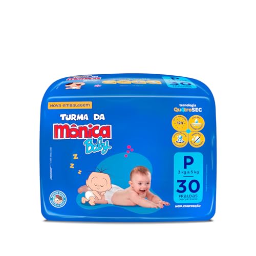 Fralda Turma da Mônica Baby P com 30 Unidades por R$19,94