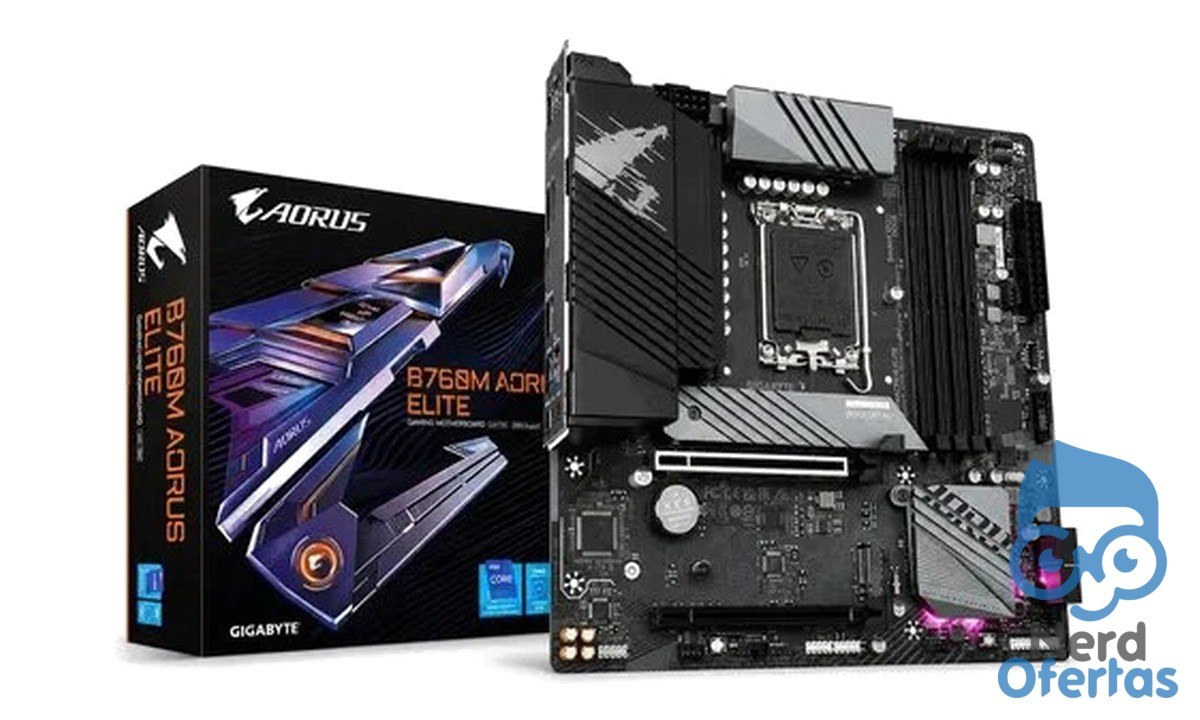 Placa Mãe Gigabyte B760M Aorus Elite Intel 1700 DDR5 MATX por R$ 680