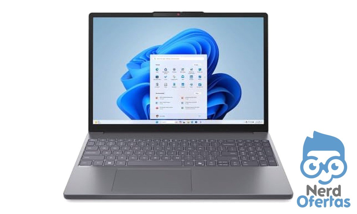 Notebook Lenovo IdeaPad Slim 3 15.3" Intel Core 3 100U, 8GB RAM, 256GB SSD, Windows 11 por R$ 2.564