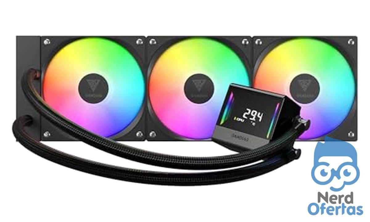 Water Cooler 360mm Gamdias Chione E4-360 Preto ARGB V2 Intel LGA2066 AMD AM5