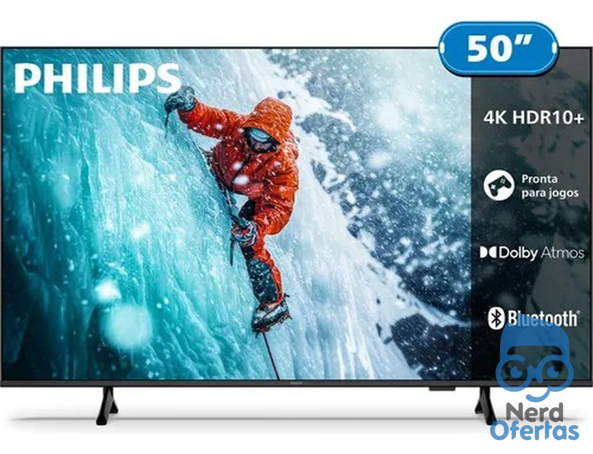 Smart TV Philips 50" 4K 50PUG7300 com Comando de Voz e Bluetooth