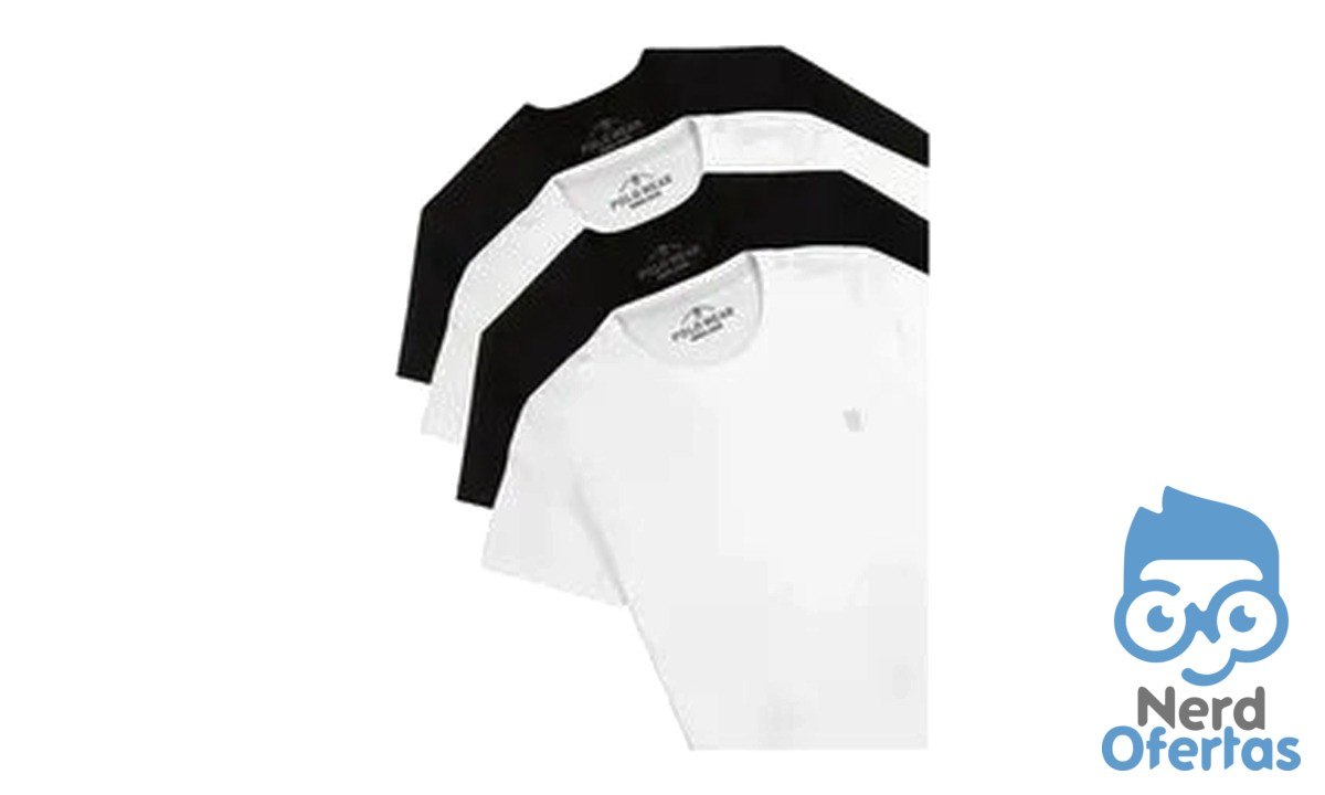 Kit 4 Camisetas Masculinas Polo Wear Sortido por R$ 82