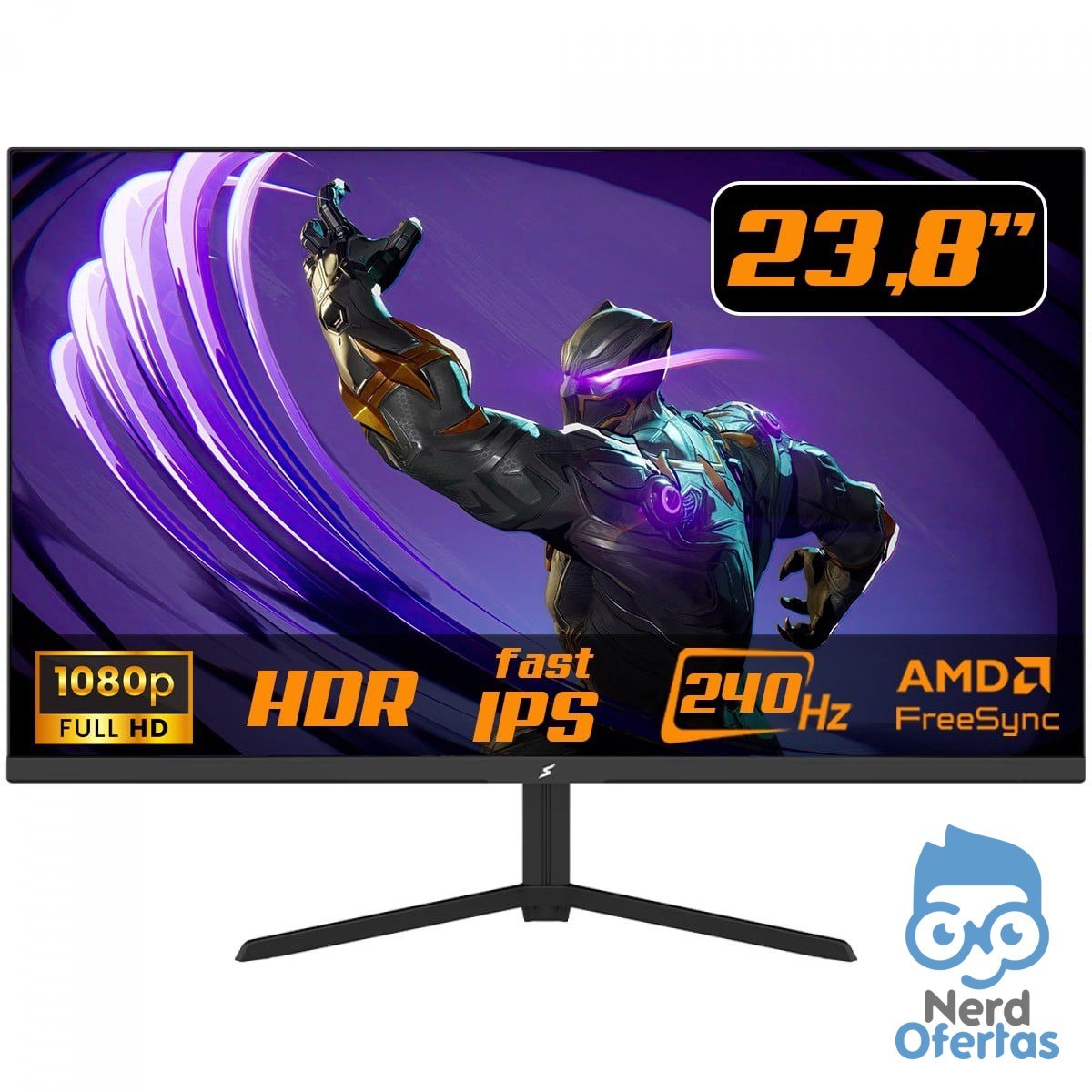 Monitor Gamer SuperFrame Vision 23.8" Full HD 240Hz Fast IPS por R$ 549