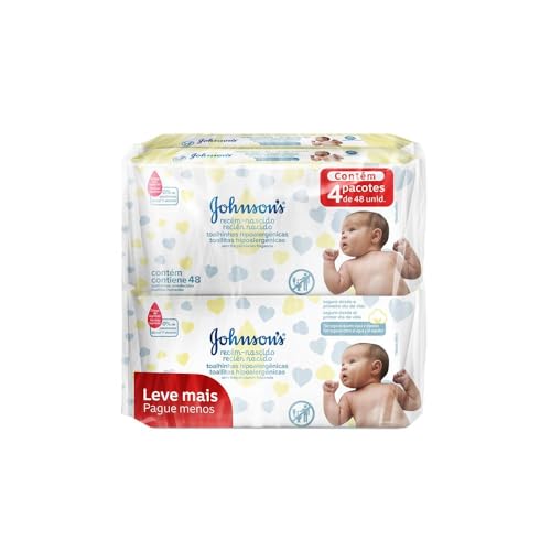 Johnson's Baby Lenços Umedecidos Recém Nascido, 192 Unidades por R$39,82