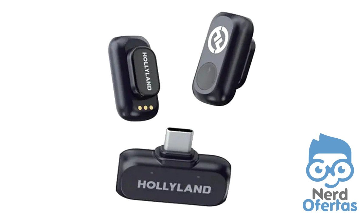 Microfone Lark A1 Hollyland Mini USB-C Preto por R$ 212