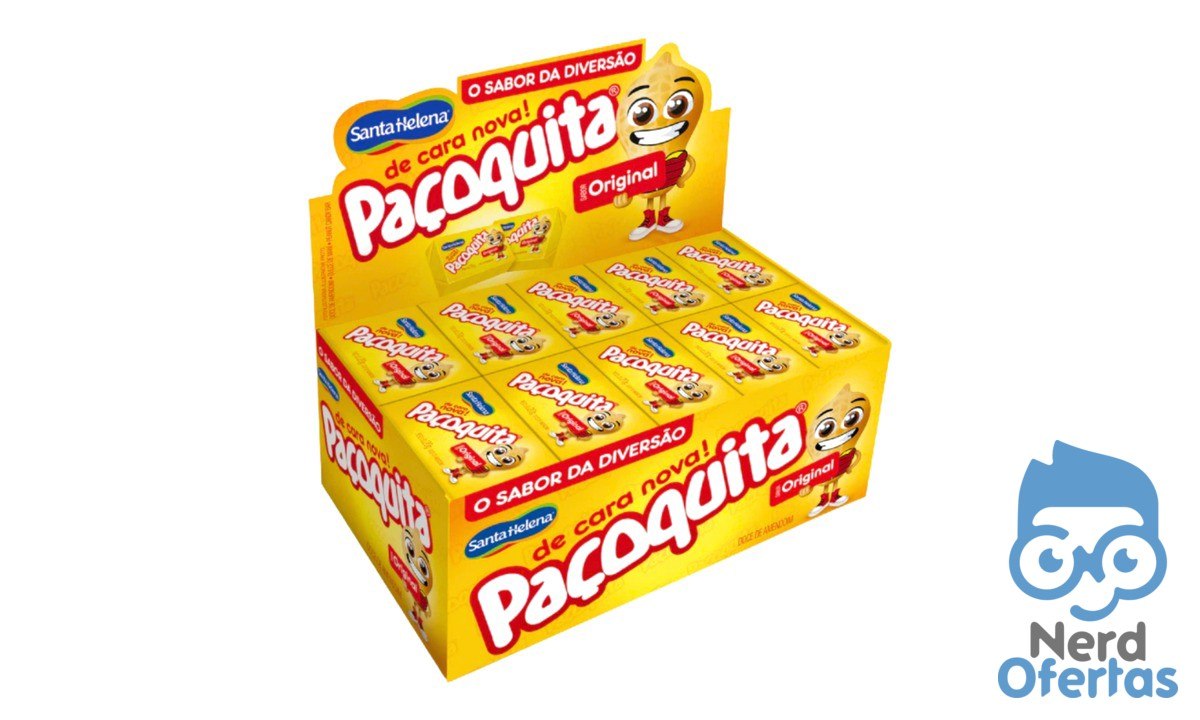 Paçoca Quadrada Paçoquita C/50 Unidades 1kg Festa Junina Santa Helena por R$ 21