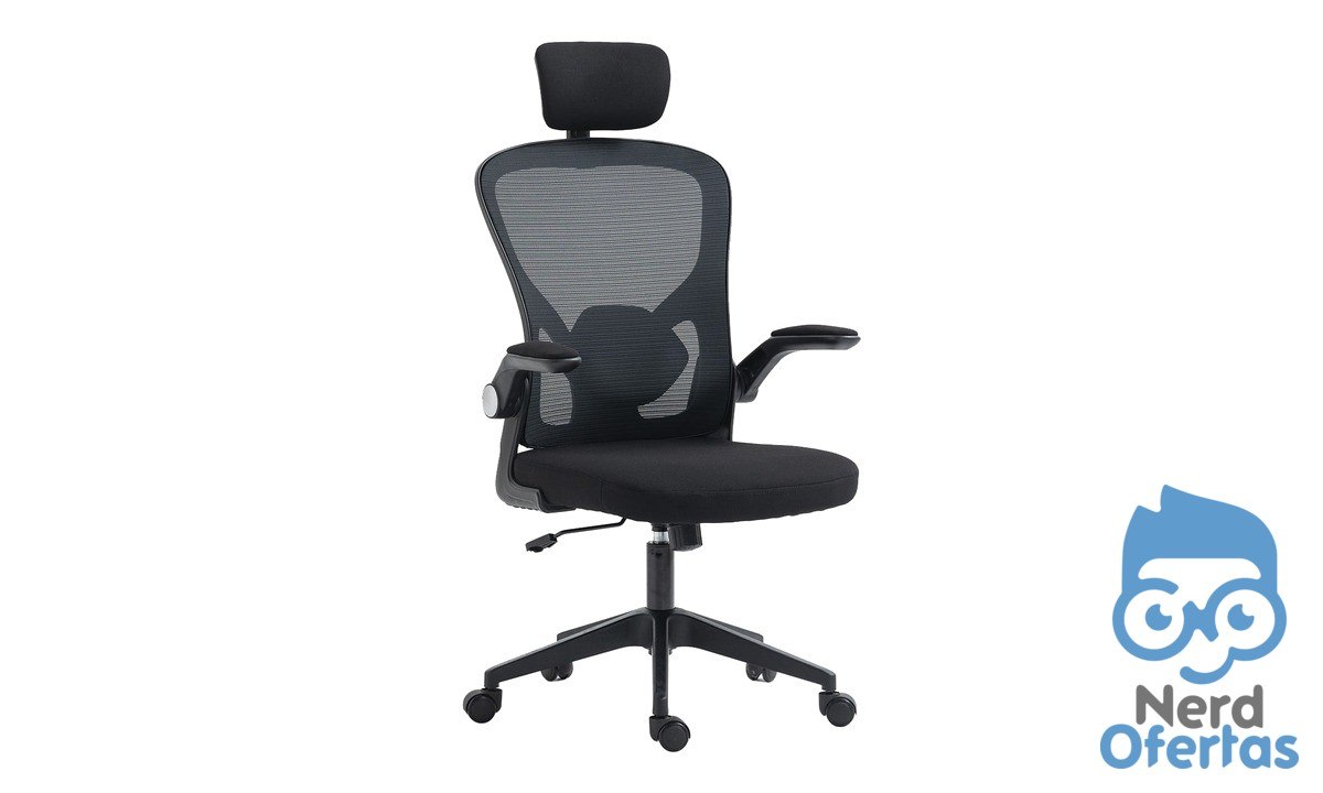 Cadeira de Escritório Dr. Office Work Preta Mesh DR-CH-WKR2DB por R$ 299