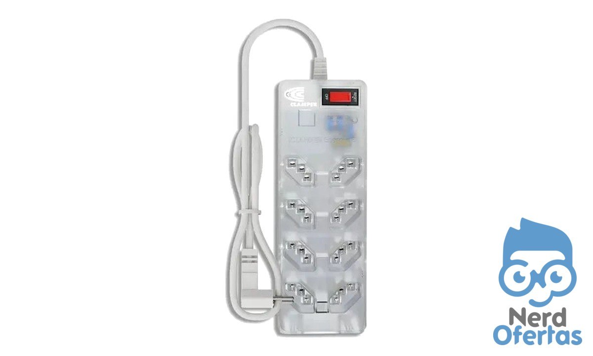 Filtro de Linha Clamper Energia 8 Tomadas por R$ 75 com cupom 30ALLSITE