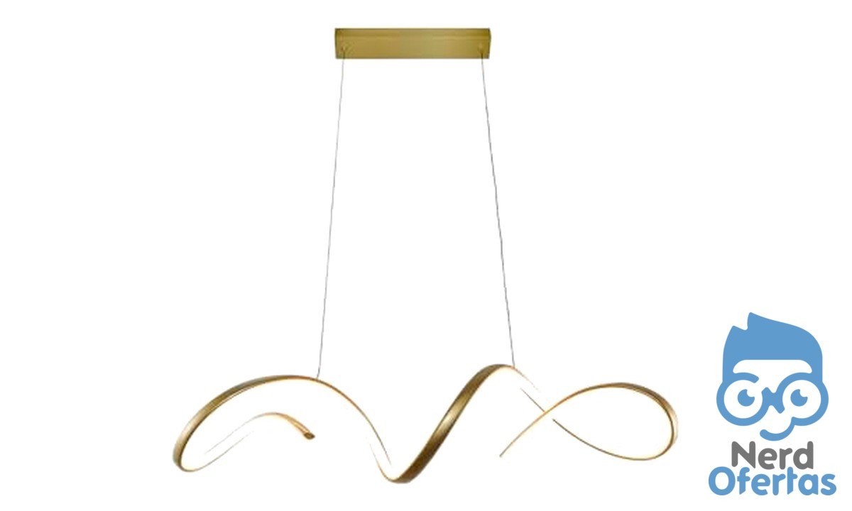 Pendente LED Taschibra Londres 3000K 40W Ouro Fosco por R$ 326