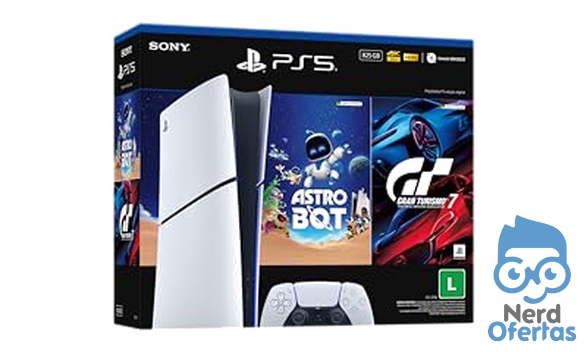 PlayStation 5 Slim Digital 825GB com ASTRO BOT e Gran Turismo 7 por R$ 3.783