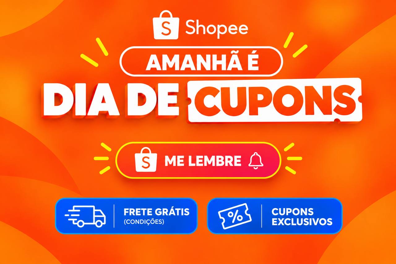 Dia de Cupons Shopee começa à meia-noite