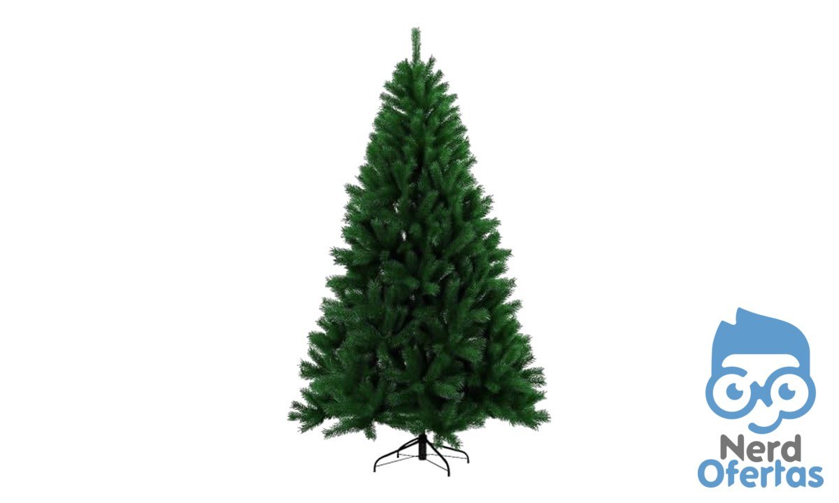 Árvore de Natal Luxo Super Premium Pinheiro 1,80 m 800 Galhos com Base de Ferro Reforçada