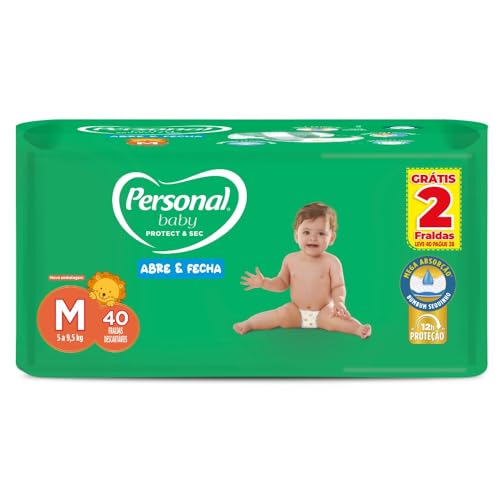 Fralda Personal Baby Protect e Sec M com 40 Unidades por R$30,68