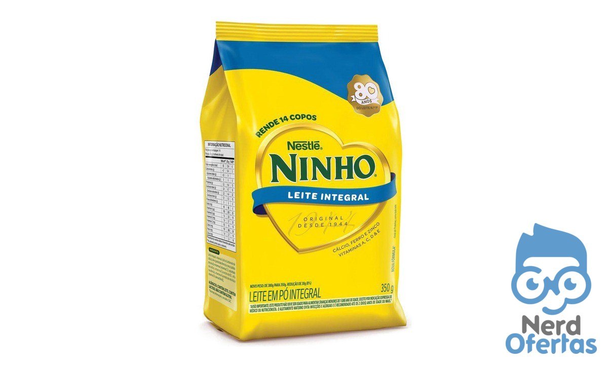 3x Leite em Pó Ninho Integral Sachet 350g Nestlé por R$ 28 no app