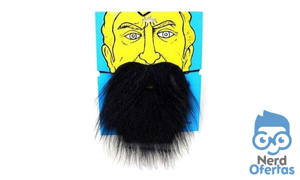 Barba 20cm preta para carnaval e Halloween por R$ 0,22 no app